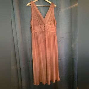 Unique satin copper brown dress from UK brand Planet